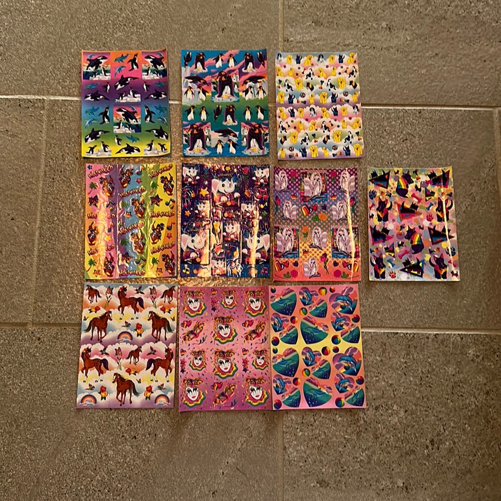 Lisa Frank sticker sheets